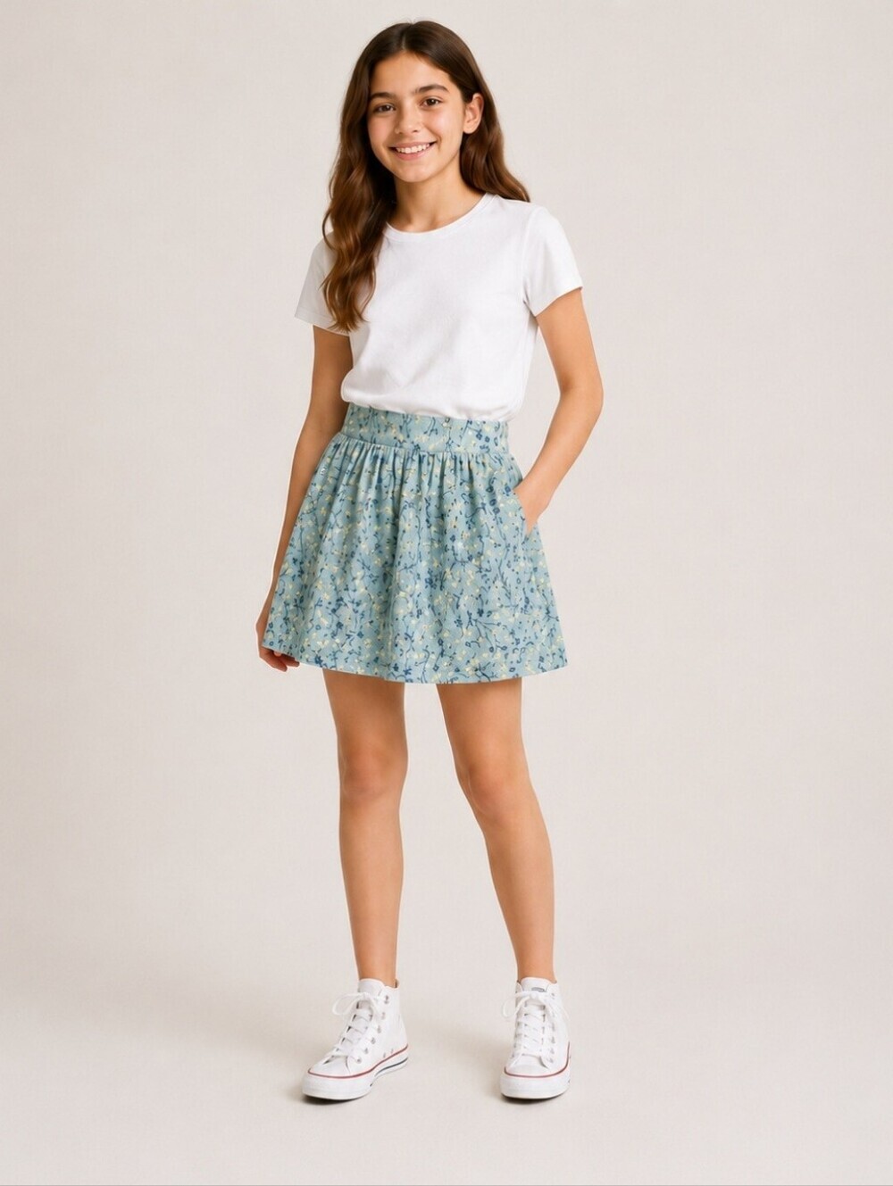 NWT Carter's Green Floral Mini Skirt
